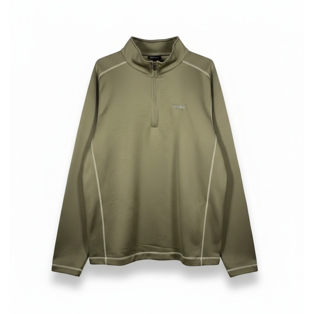 Nike Dri-FIT 1/4 Zip Pullover‎ Wood. Embroidery Olive Green Mens XL 244610-242